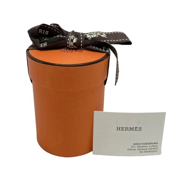 Auth HERMES Twilly - White Dark Brown Brown Scarf - Picture 5 of 6